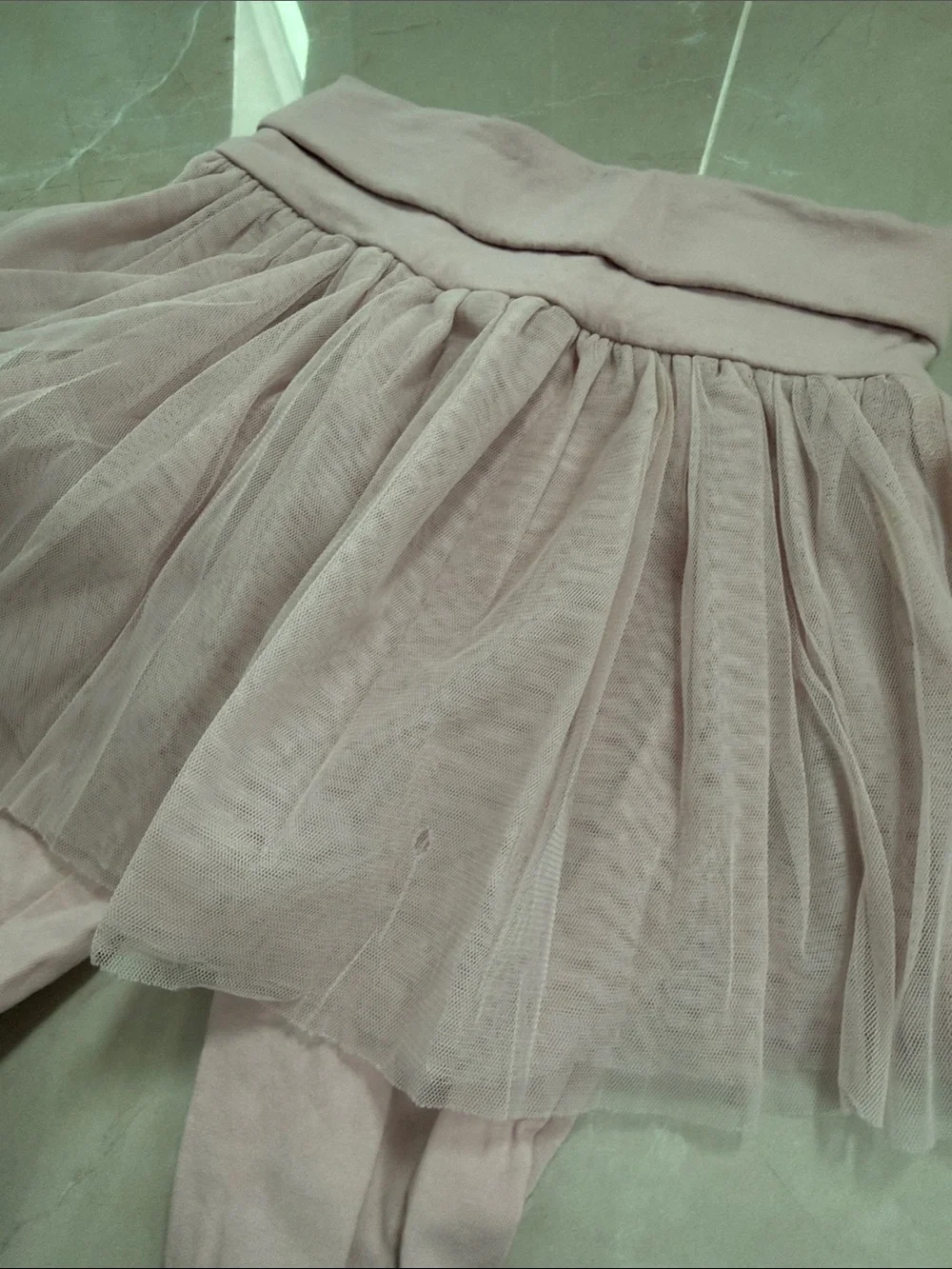GAP Light Pink Tulle Skirted Leggings